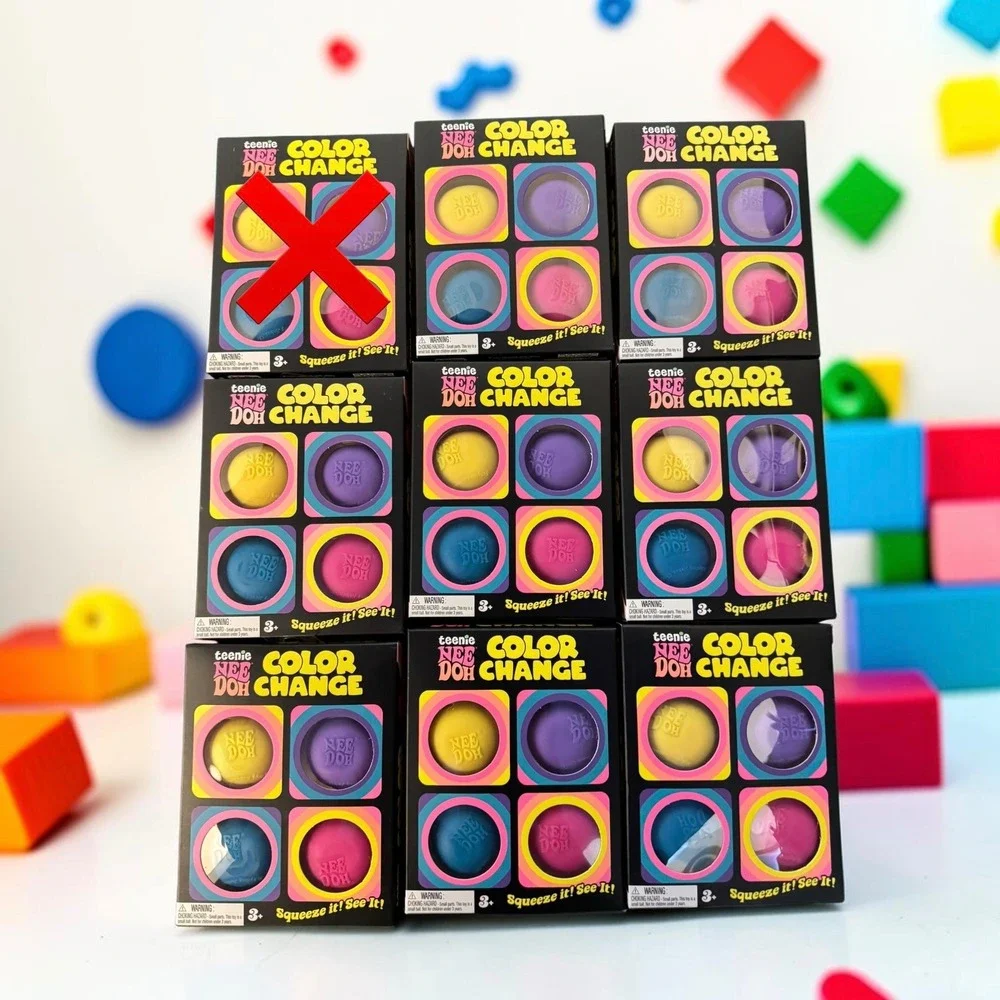 8 Schylling Teenie Nee Doh Color Change 4 Pack Sensory Fidget